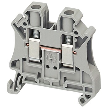 SCREW TERMINAL, FEED THROUGH, 2 POINTS, 6MM² , GREY - Schneider Electric