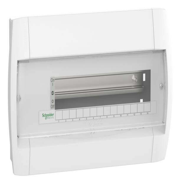 Single phase distribution board, Acti9 Disbo, row type, 14 ways, flush mount - 1