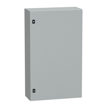 Spacial CRN plain door w/o mount.plate. H1000xW600xD250 IP66 IK10 RAL7035.. - Schneider Electric