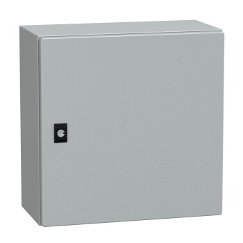 Spacial CRN plain door w/o mount.plate. H400xW400xD200 IP66 IK10 RAL7035.. - Schneider Electric