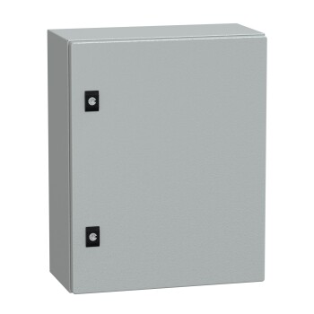 Spacial CRN plain door w/o mount.plate. H500xW400xD200 IP66 IK10 RAL7035.. - Schneider Electric