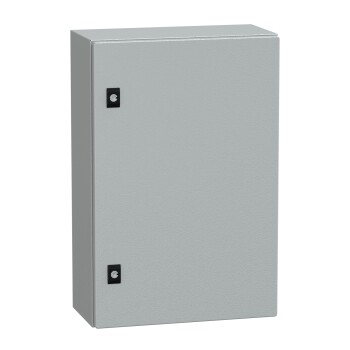 Spacial CRN plain door w/o mount.plate. H600xW400xD200 IP66 IK10 RAL7035.. - Schneider Electric