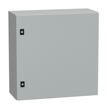 Spacial CRN plain door w/o mount.plate. H600xW600xD250 IP66 IK10 RAL7035.. - Schneider Electric