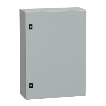 Spacial CRN plain door w/o mount.plate. H700xW500xD200 IP66 IK10 RAL7035.. - Schneider Electric