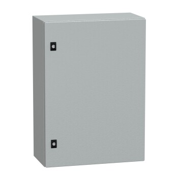 Spacial CRN plain door w/o mount.plate. H700xW500xD250 IP66 IK10 RAL7035.. - Schneider Electric