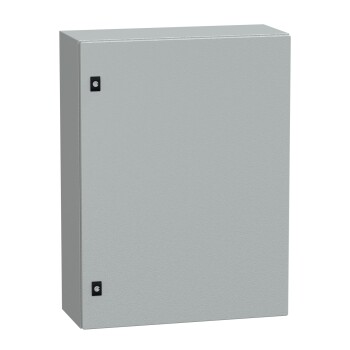 Spacial CRN plain door w/o mount.plate. H800xW600xD250 IP66 IK10 RAL7035.. - Schneider Electric