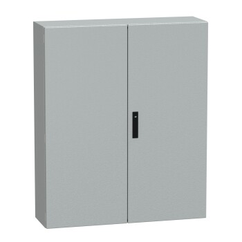 Spacial CRNG dbl plain door w/o mount.plate. H1200xW1000xD300 IP55 IK10 RAL7035 - Schneider Electric