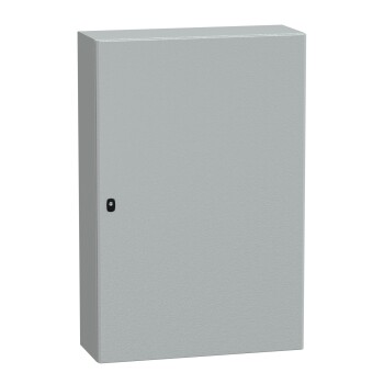 Spacial S3D plain door w/o mount.plate. H1200xW800xD300 IP66 IK10 RAL7035. - Schneider Electric