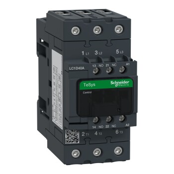 TeSys Deca contactor - 3P(3 NO) - AC-3/AC-3e - <lt/>= 440 V 40 A - 24 V AC 50/60 Hz coil - Schneider Electric