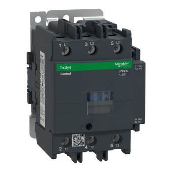 TeSys Deca contactor, 3P(3NO), AC-3/AC-3e, 440V, 95 A, 220V AC 50/60 Hz coil,screw clamp terminals - Schneider Electric
