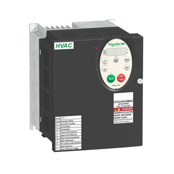 variable speed drive ATV212 - 3kW - 240V - 3ph - wo EMC - IP21 - 1