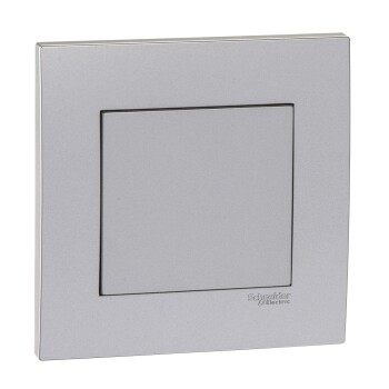 Vivace 1Gang Blank Plate, Aluminium silver - Schneider Electric