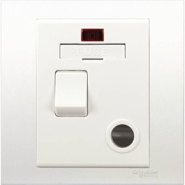 Vivace - switched fuse mechanism - 13 A 250 V - white - 1